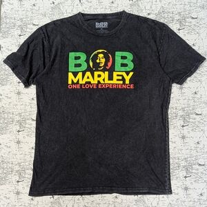Bob Marley One Love Experience Heathered Black Graphic Tee Size XL